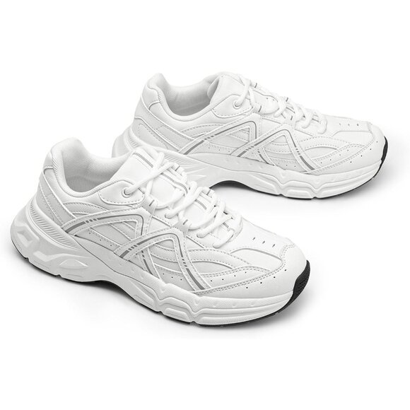 Brand New Women White MD,RB DREAM PAIRS Chunky Platform Walking Sneakers - Picture 4 of 8